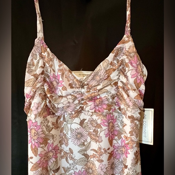 NWT No Comment floral print multicolored dress. Women’s L. - Picture 2 of 8
